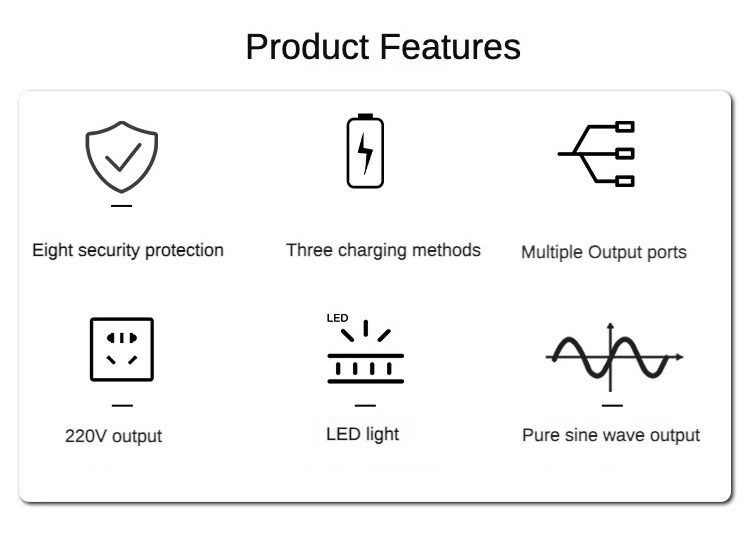 Home outdoor camping energy storage battery backup lithium-ion battery portable power station mobile power station generator