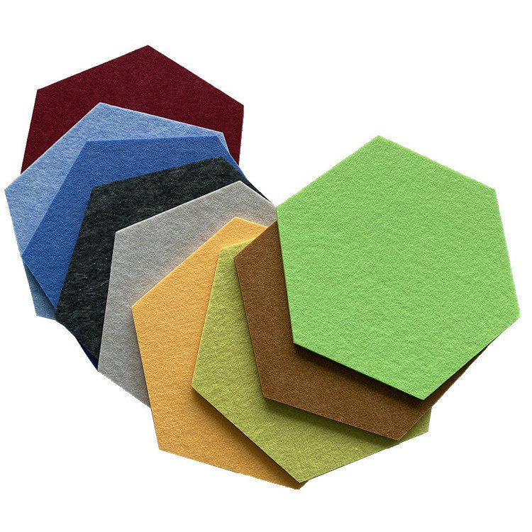 High Density Acoustics Self-Adhesive Hexagon Acoustic Panels Sound Absorbing Panels