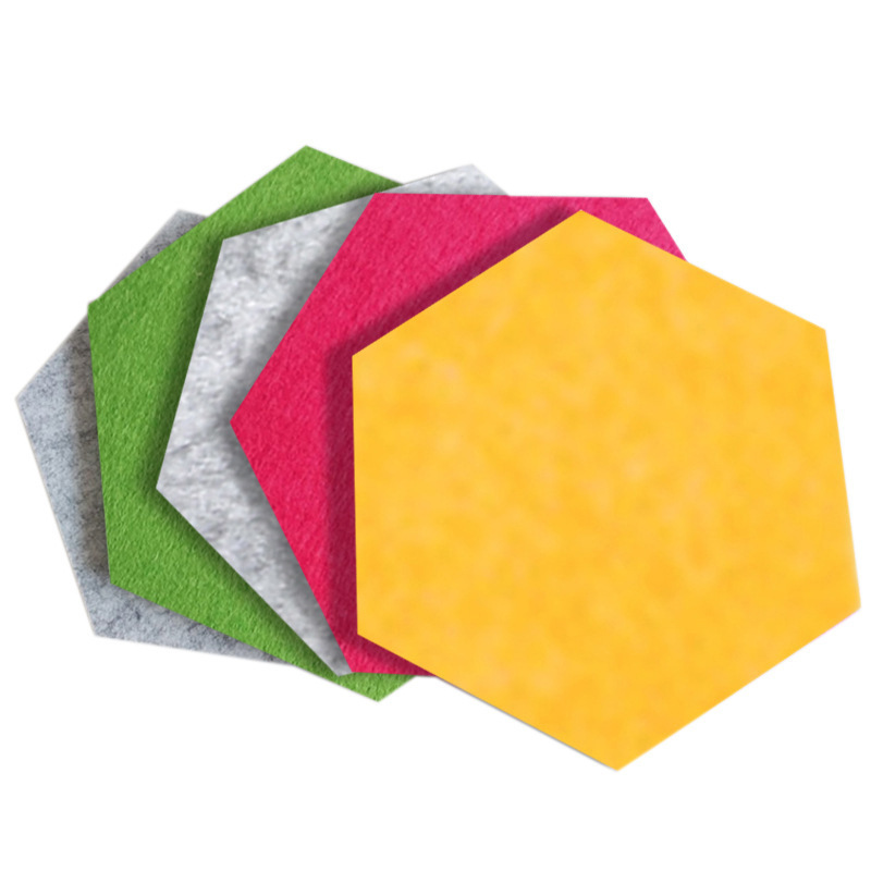 High Density Acoustics Self-Adhesive Hexagon Acoustic Panels Sound Absorbing Panels