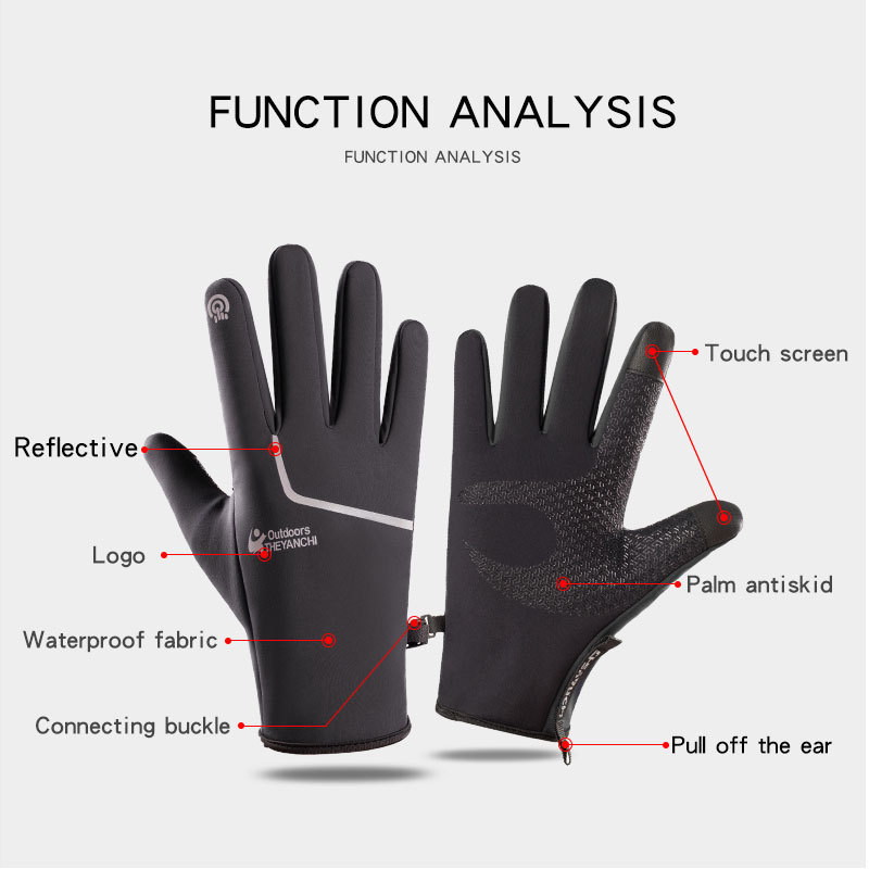 Winter Warm Touch Screen Bike Riding Gloves Water Proof Outdoor Sports Gloves