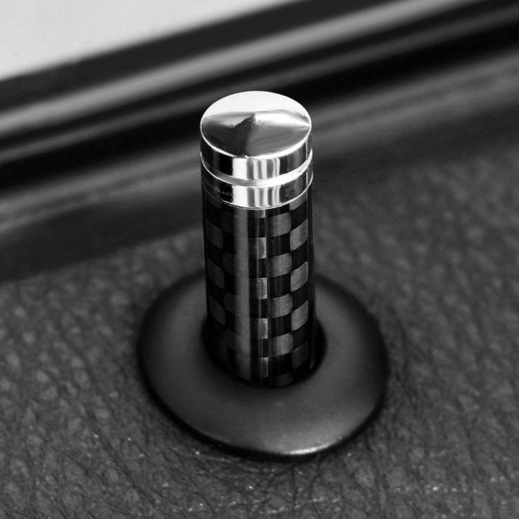 4pcs Car Modification Parts Carbon Fiber Door Lock Pin Car Van Truck Auto Interior Door Lock Knobs Pull Pins