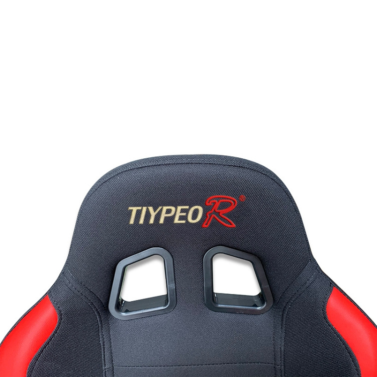 Top selling universal car seat racing bucket black red splicing type-r reclinable racing seat