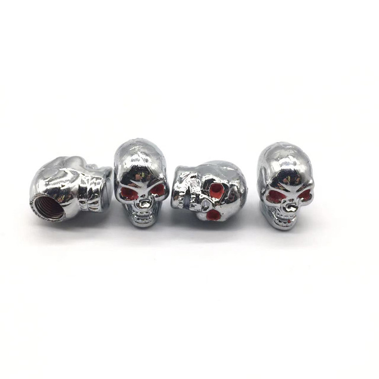 Universal Factory custom  Modification Car Valve Cover Car Wheel Tire Air Valve Stem Dust Caps Skull Shape Tire Valve Cap