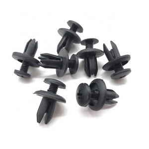 100pc Universal 8mm Auto Bumper Fastener Hole Rivet Retainer plastic clip Push in Cover Fender Car Door Trim Panel Clip