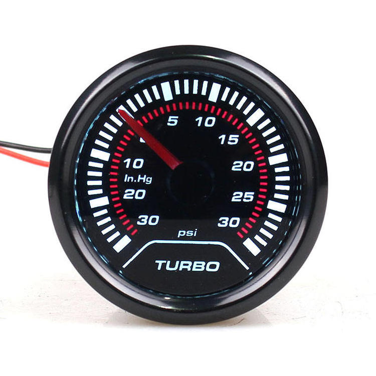 52mm 2inch Led Clear Lens Car -30-30 PSI Turbo Boost Gauge For Universal Car