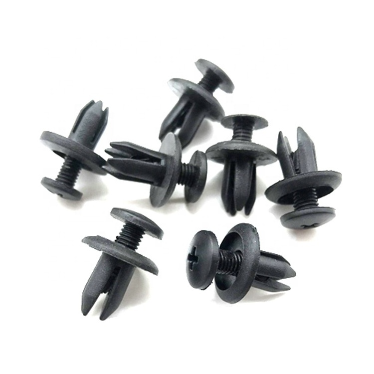 100pc Universal 8mm Auto Bumper Fastener Hole Rivet Retainer plastic clip Push in Cover Fender Car Door Trim Panel Clip