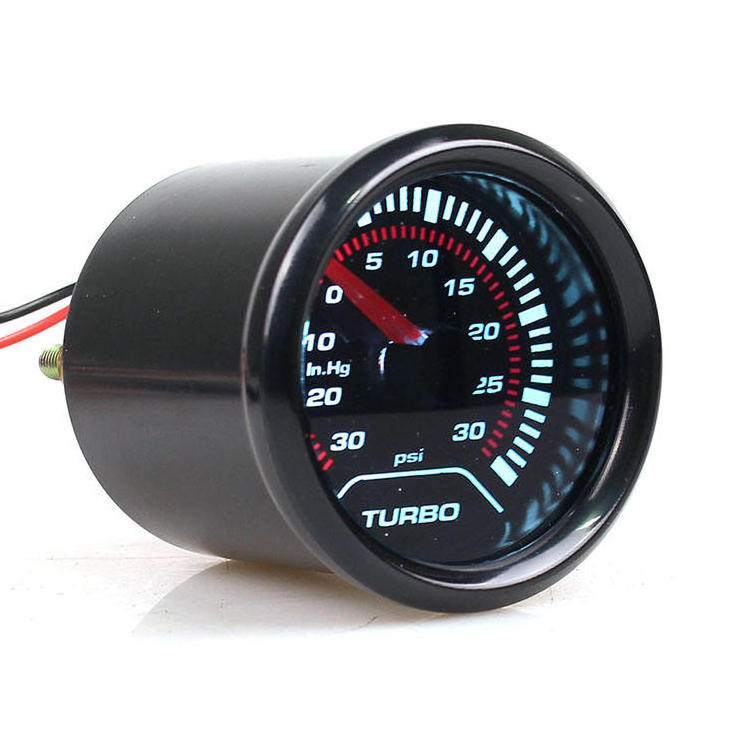 52mm 2inch Led Clear Lens Car -30-30 PSI Turbo Boost Gauge For Universal Car