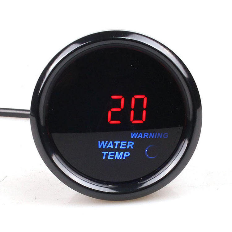 52mm 2inch Led Smoke Lens 0-1Bar Auto Voltage Gauge Oil Press Temperature Water Temp Gauge For 12V Car Auto Meter Gauge