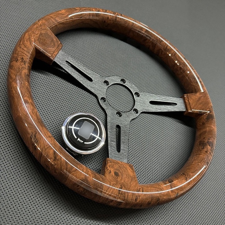 New ABS 350mm wood grain steering wheel car retrofit high-quality steering wheel