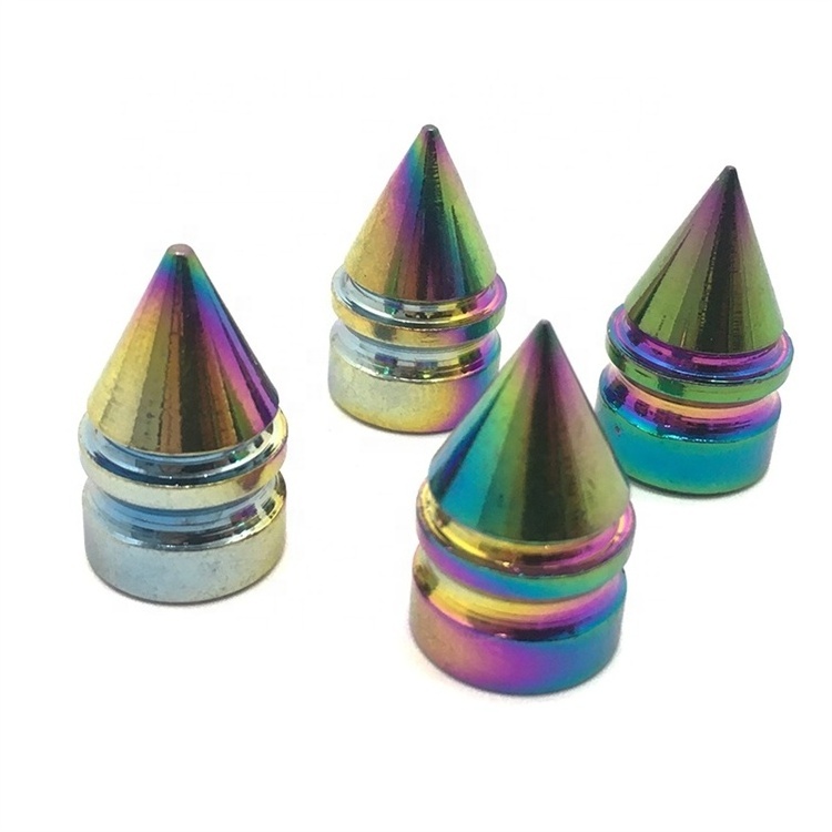 Colorful metal tire valve  car motorcycle bike valve stem covers custom logo wheel rim valve