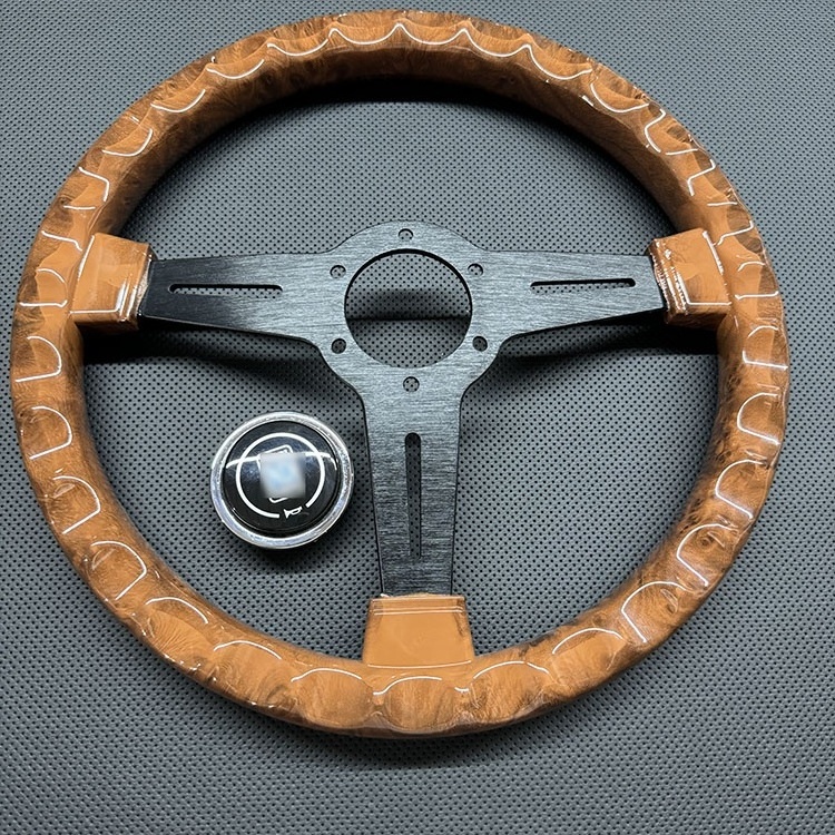 New ABS 350mm wood grain steering wheel car retrofit high-quality steering wheel