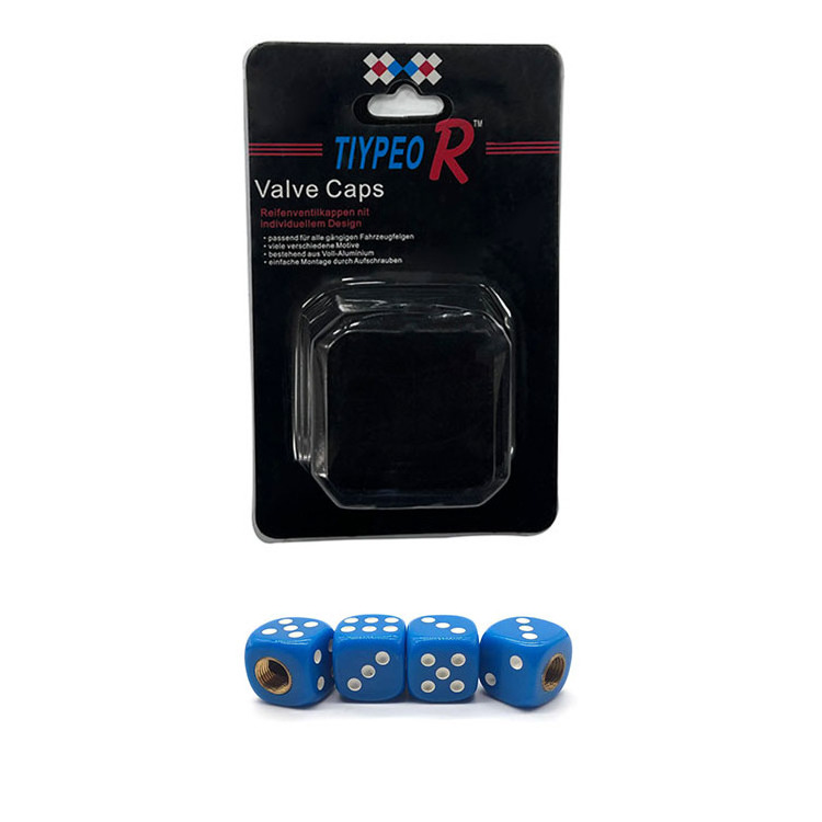 Universal dice shape custom modified plastic car motorcycle bicycle tire dust valve cover