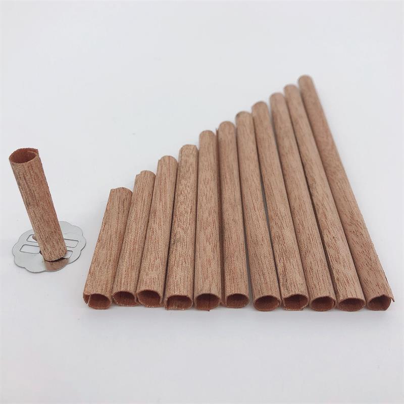 Cross wood crackling wick booster lc2 holder tube soy wax scented wooden candles for making pack of 100pcs