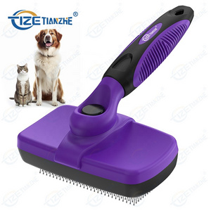 TIZE Dog and cat hair one key remove hair comb pet massage shedding remover grooming pet hair brush