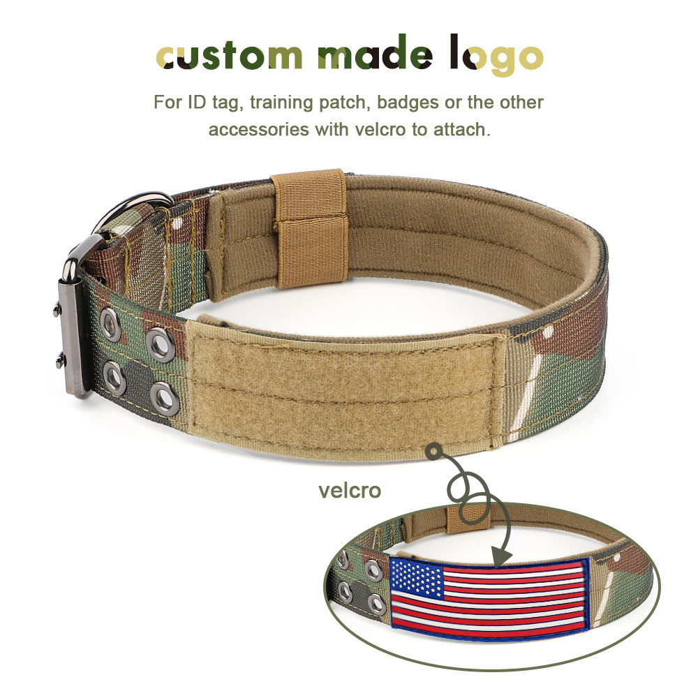 Camouflage Training Adjustable NylonTactical Dog Collar