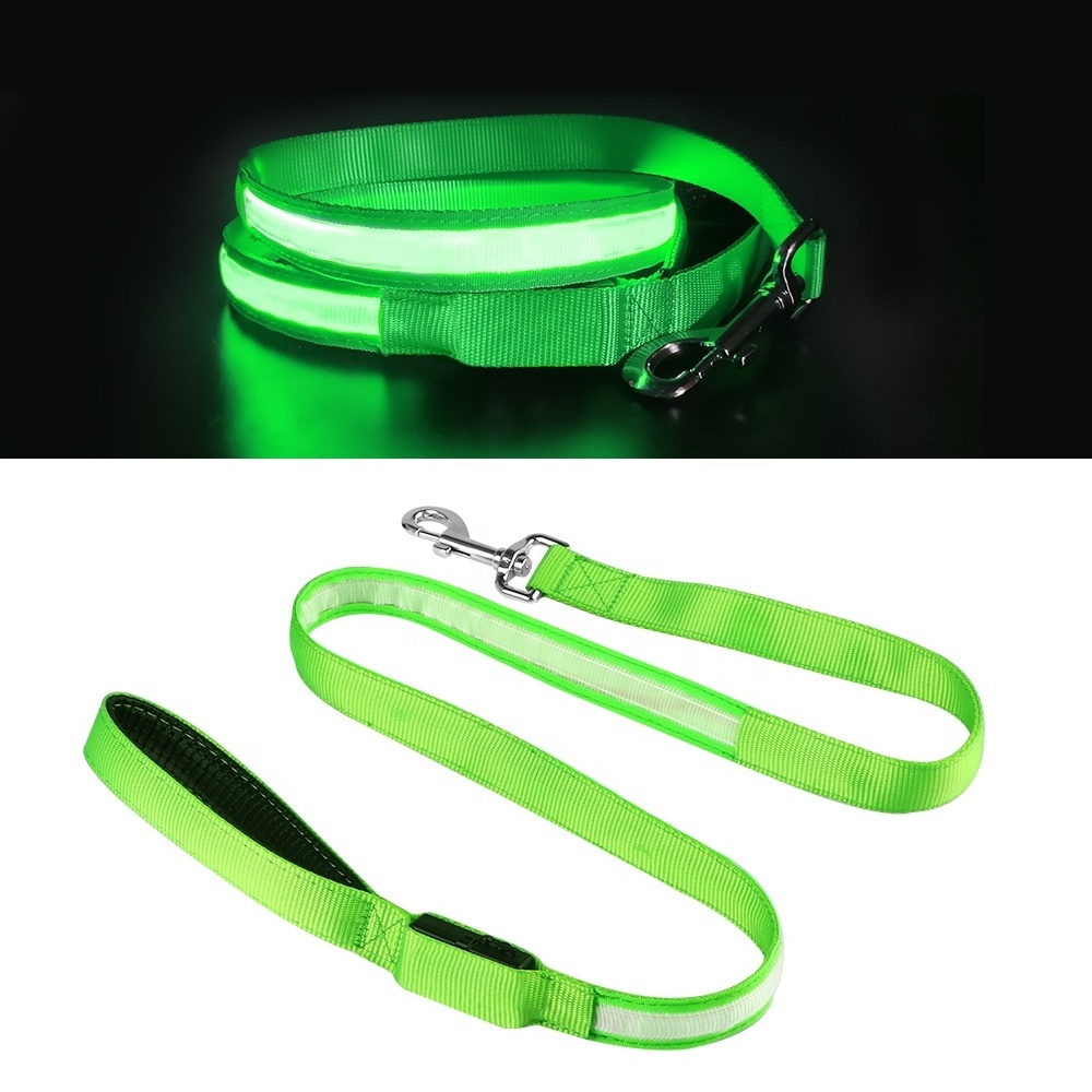 New arrival Wholesale Illuminating Walking Night Glowing USB Rechargeable Led Dog Leash