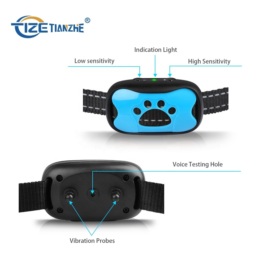 A mazon Top Seller 2023 Battery Vibration Dog No Shock Barking Collar Anti Bark Collar With Intelligent Bark Control