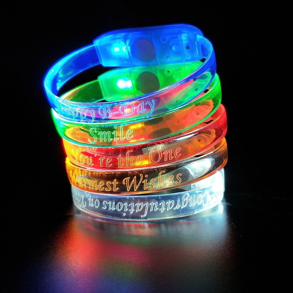 Novelty LED Party Bracelets Flashing Light Up Bracelet Activated for Party Favor