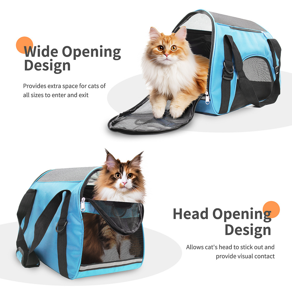 Portable Pet Cat Dog Carrier Transport Bag Foldable Mesh Breathable Pets Dog Handbag Transport Box Accessories