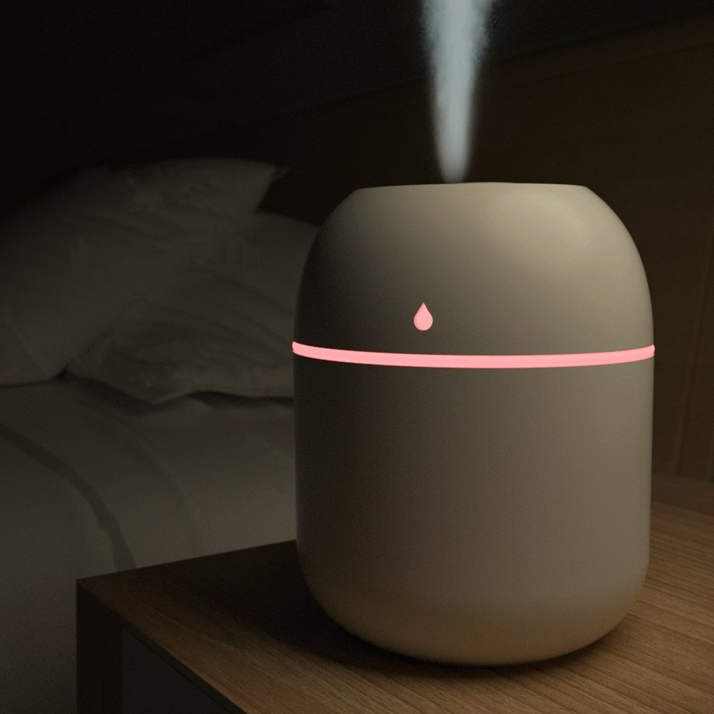 Hot Selling Creative Portable Mini LED Light Spray Humidifier 220ml Cool Mist Aroma Essential Oil Diffuser Car Air Humidifiers