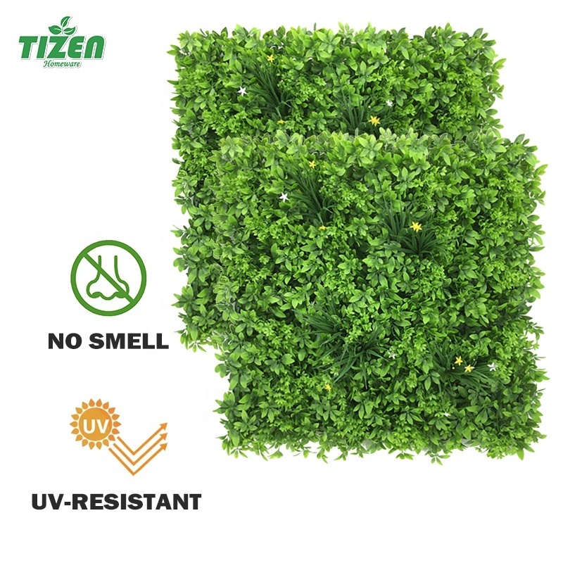 Tizen 3D Decoration Panel for wall Vertical Fake Greenery Jungle Wall Green Artificial Plant Grass Wall