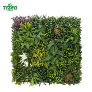 Tizen Good Quality Artificial Green Grass Backdrop Decals Design 3D Plant Wall