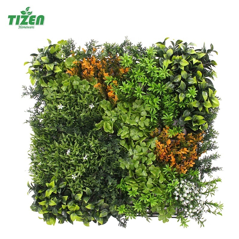 Tizen Outdoor Home Decoration Hedge Fake Grass Green Vertical Hanging Jungle Artificial Plant Grass Wall