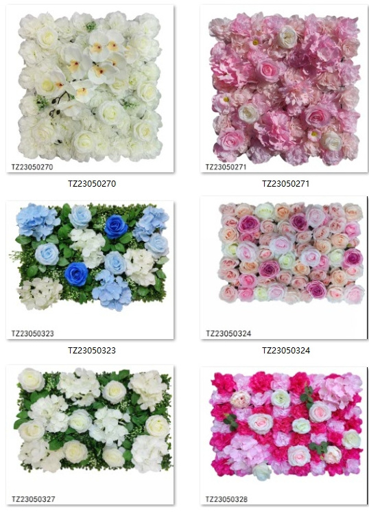 Tizen Wholesale artificial flower wall backdrop artificial flora wall panel for party wedding wall panel decoration