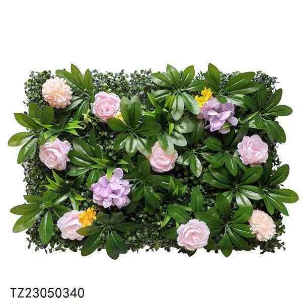 Tizen Wholesale artificial flower wall backdrop artificial flora wall panel for party wedding wall panel decoration