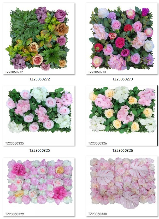 Tizen Wholesale artificial flower wall backdrop artificial flora wall panel for party wedding wall panel decoration