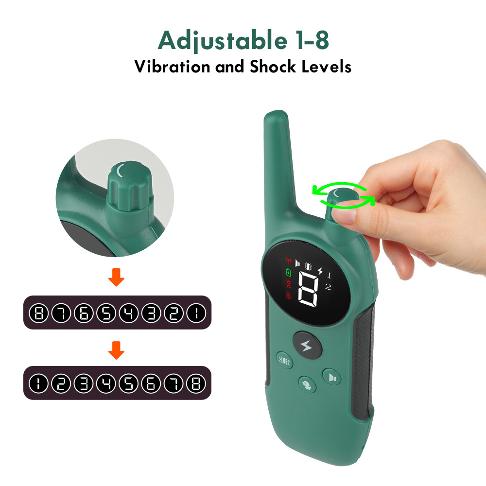 Pet Trainer Human Waterproof Remote Electric Control Pet Dog Training Rechargeable Shock Collar For Dog Training