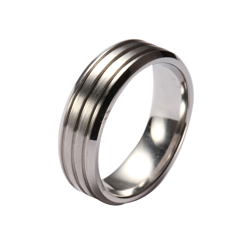 Men's schmuck polished and brushed trendy cobalt wedding ring for men cobalt chrome Mens Wedding Bands