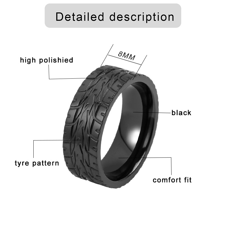 ZIRCONIUM Ring Titanium Wed Band Mens MEN'S custom Manufacturer ring tungsten carbide stainless steel black Tantalum for men