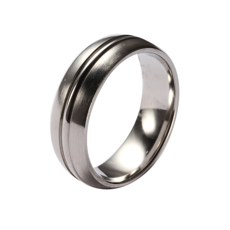 Men's schmuck polished and brushed trendy cobalt wedding ring for men cobalt chrome Mens Wedding Bands