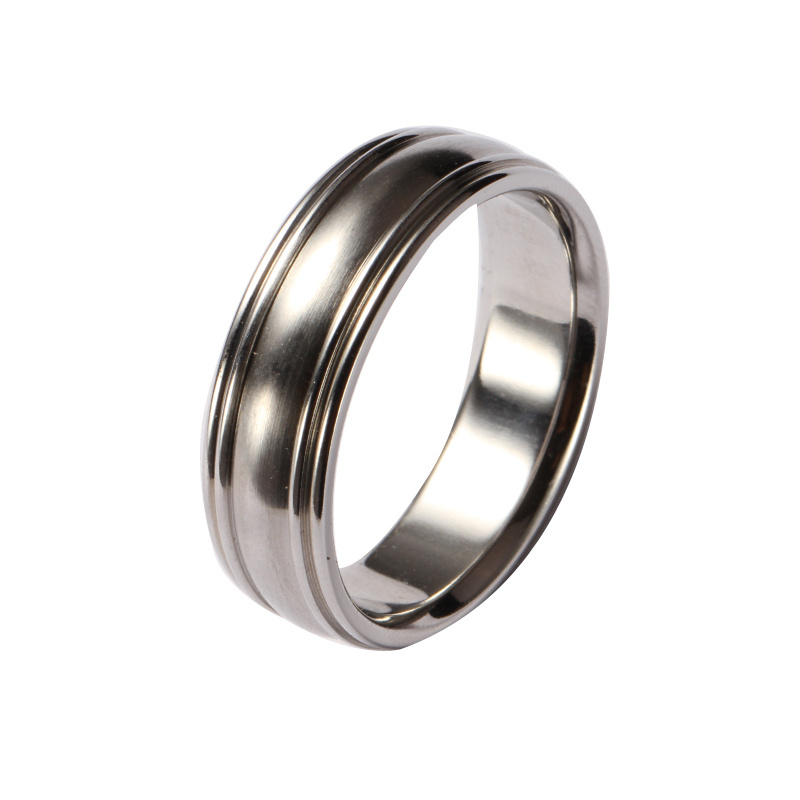 Men's schmuck polished and brushed trendy cobalt wedding ring for men cobalt chrome Mens Wedding Bands