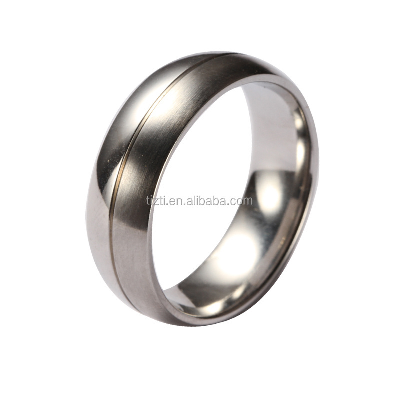 Men's schmuck polished and brushed trendy cobalt wedding ring for men cobalt chrome Mens Wedding Bands