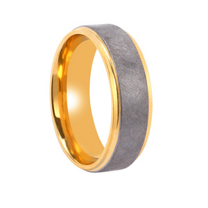 Pure tantalum ring 18k yellow gold plated ring