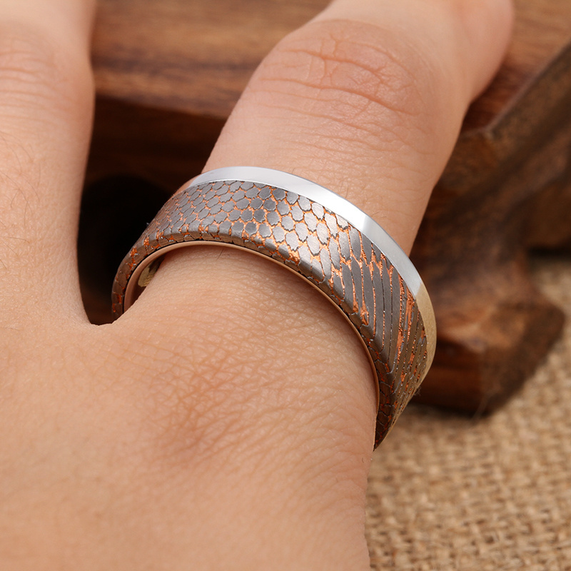 Custom Alternative Jewelry Men Cobalt Wedding Band Copper Niobium Titanium Superconductor Ring