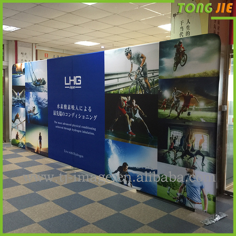 Hot Sale Custom Aluminum Fabric Backdrop Pop Up Display Stand for Trade Show Wall Banner display rack