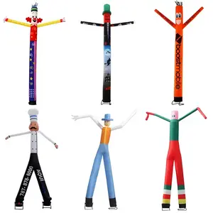 Custom Print Inflatable Advertising ice cream dancers outdoor clown Tube Man two legs Blower Air Waving Hands Sky Wave Man