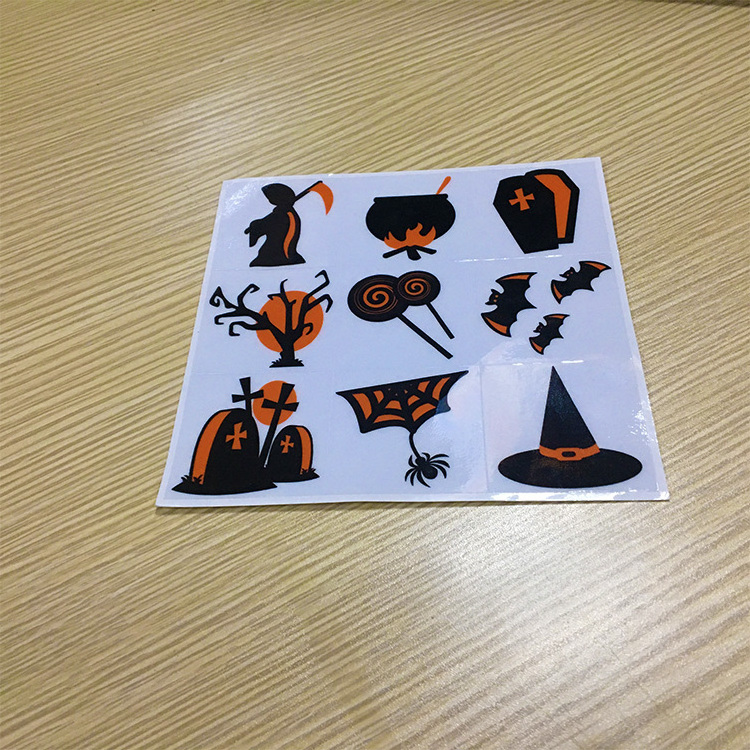 Custom Full Color Festival Halloween Christmas Cute Die Cut Adhesive Vinyl Sticker