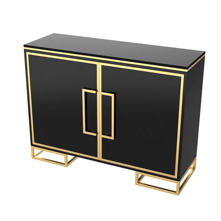 Shoe cabinet black simple modern hallway cabinet doorway economic large-capacity household simple shoe cabinet