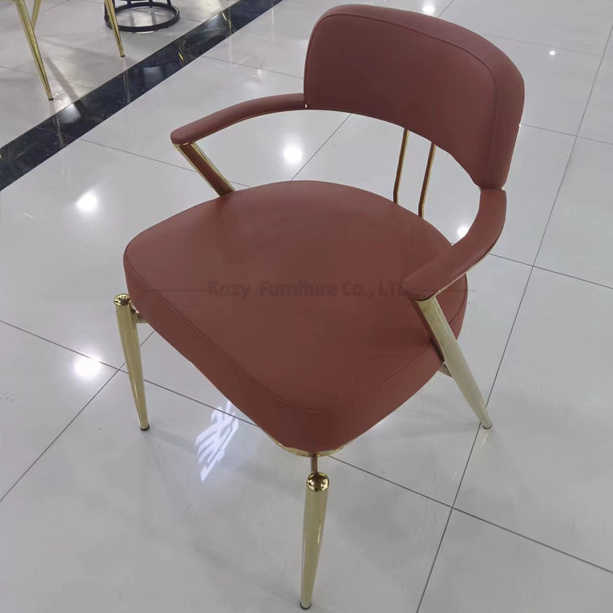 Pu Leather and iron gilded legs bar stool chair upholstered king throne chair white wider design