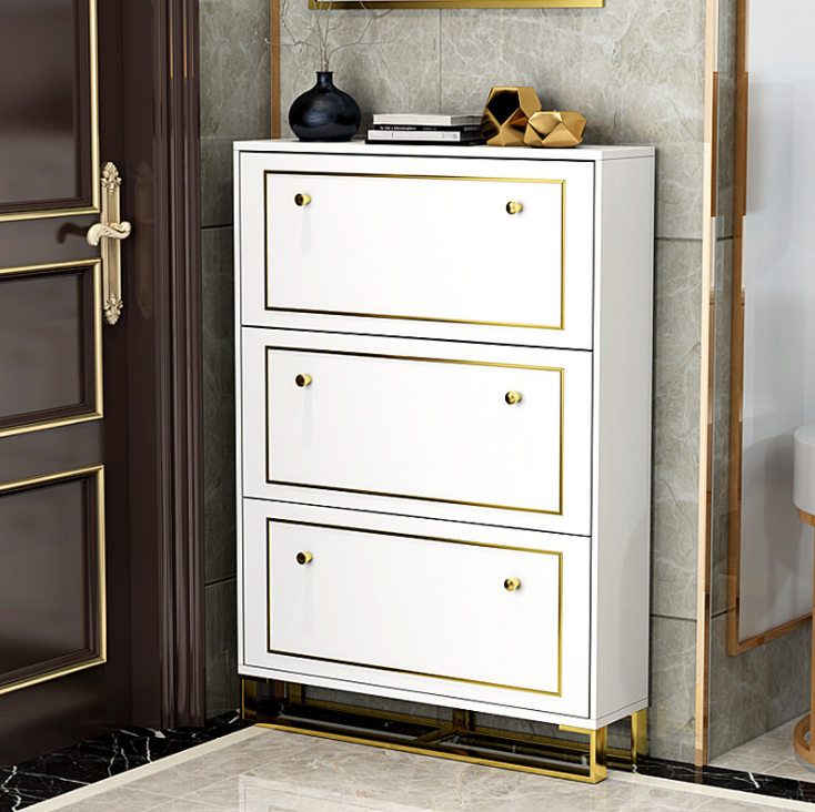 Simple modern ins paint shoe cabinet small apartment dump bucket large capacity entrance hall shoe cabinet