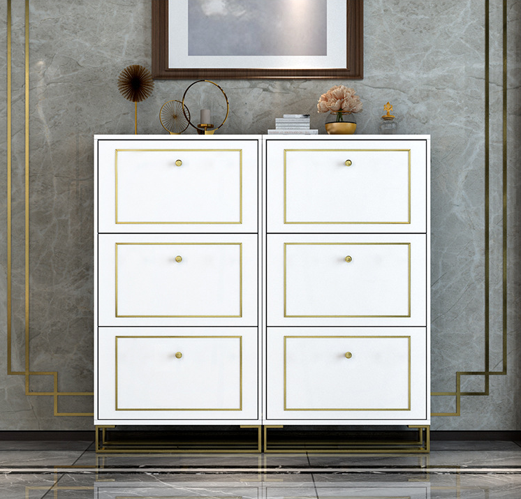 Simple modern ins paint shoe cabinet small apartment dump bucket large capacity entrance hall shoe cabinet