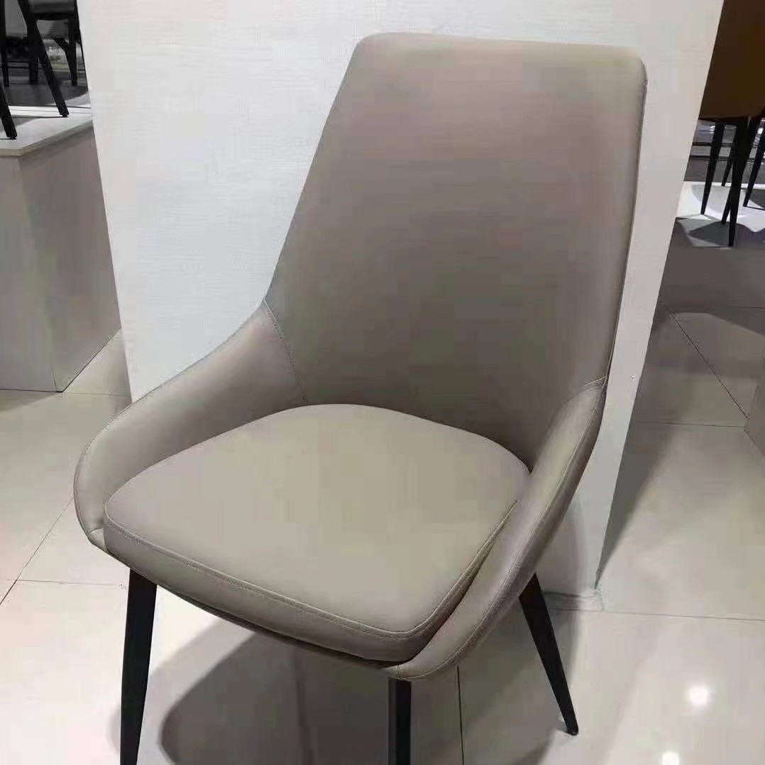 Nordic Minimalist Modern Gold-Plated Dining Chair Household Leisure Soft Leather Dining Chair For Renovation