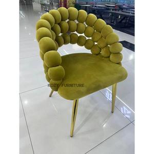 Modern Living Room Home Furniture Leisure Restaurant Chair Iron Velvet Chair