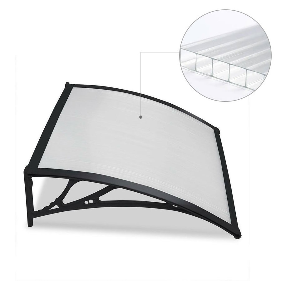 aluminum rain shelter polycarbonate window front door awning rain cover waterproof