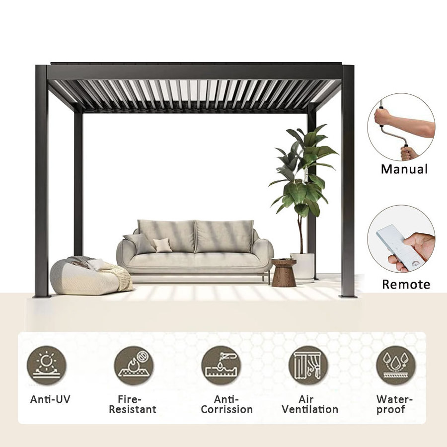 Garden gazebo outdoor furniture COOLSPACE branded gazebo in alluminio