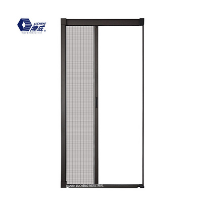 Aluminium Alloy Retractable Roller Insect Fly Window Screen With Fiberglass Mosquito Net